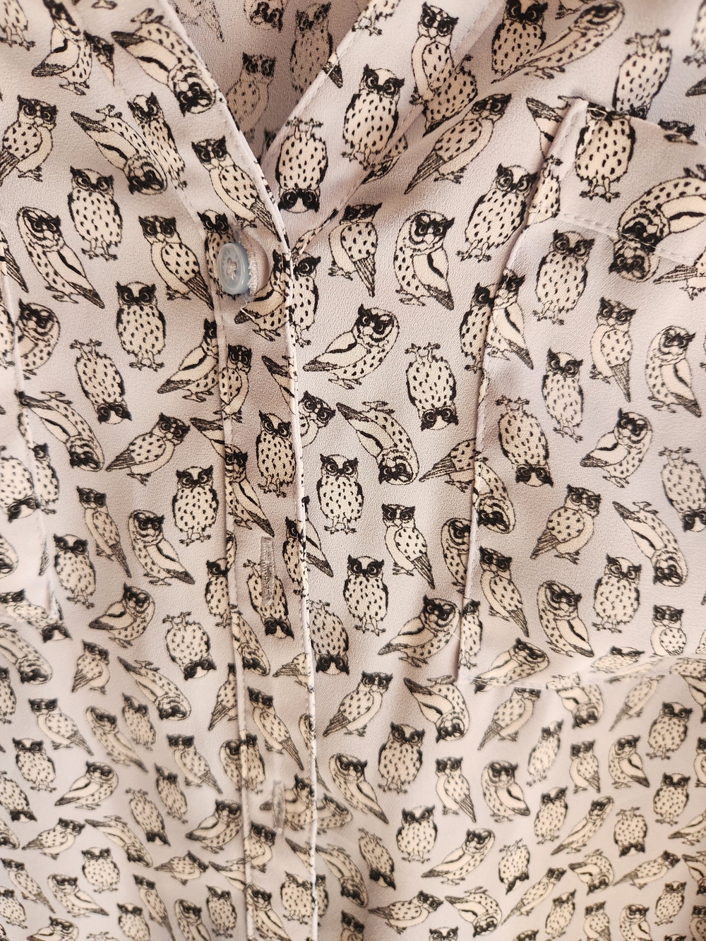 Express RARE Owl Print Blouse - Picture 5 of 5
